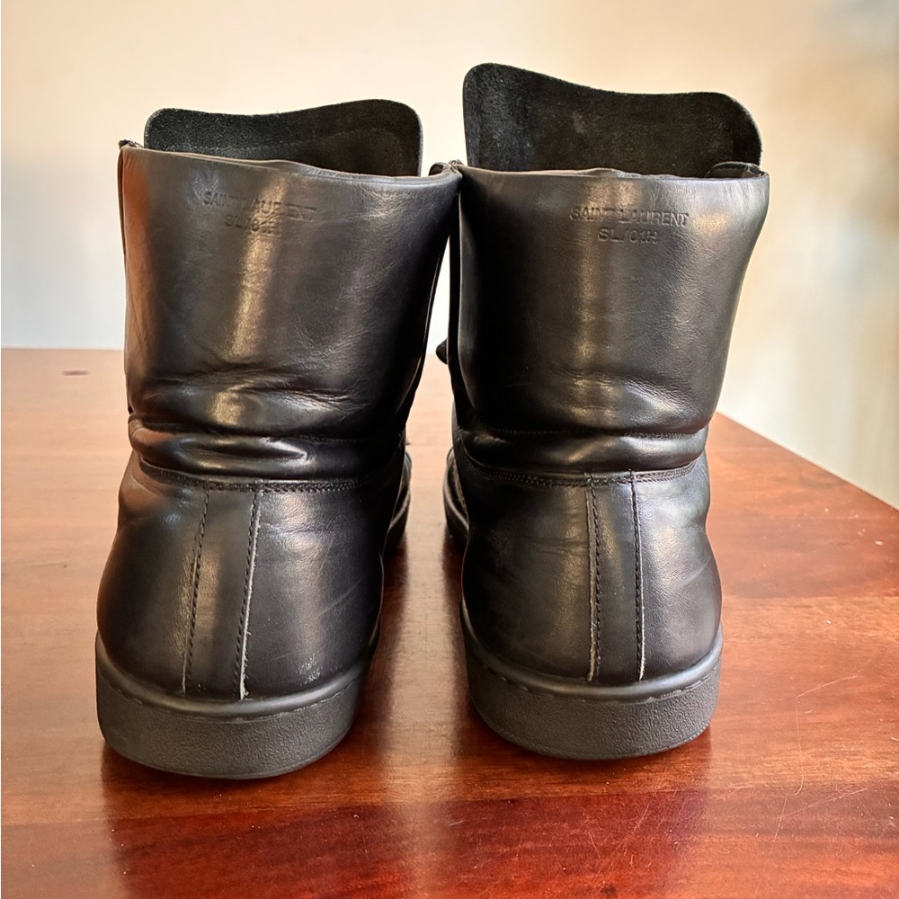 Saint Laurent Black High Top SL/01H Sneakers Men US 10.5 / EU 43.5 - Picture 4 of 13